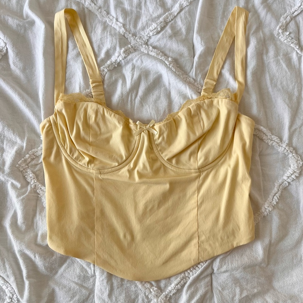 Butter Yellow Bustier Top